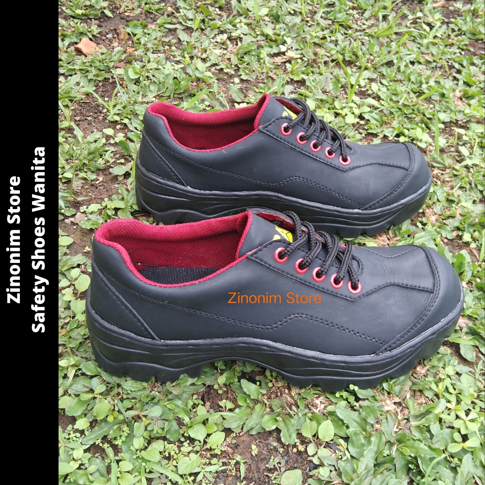 Safety Shoes Wanita Sepatu Septi Proyek Ujung Besi Perempuan Zinonim Store Sefty Boots Lapangan