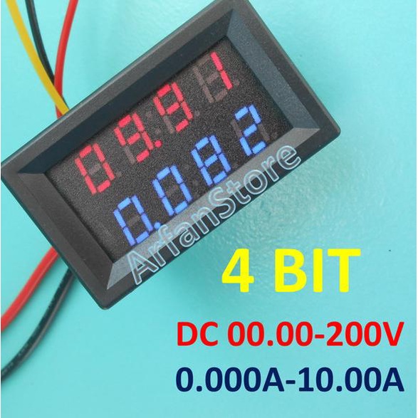 4 Bit Dual Voltmeter Ammeter 200V Digital Volt Amp Meter 10A 4 Digit