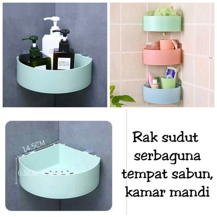Rak Sudut Kamar Mandi / Rak Holder Kamar Mandi / Rak Sudut Plastik