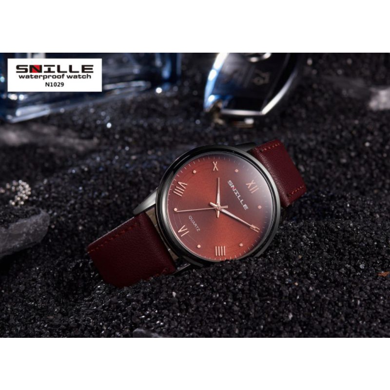 SNILLE  Original Jam Tangan Pria &amp; WANITA Analog. Kode N1029 G | Tahan Air ( BELI 1 gratis 1 Al Qur'an mini )