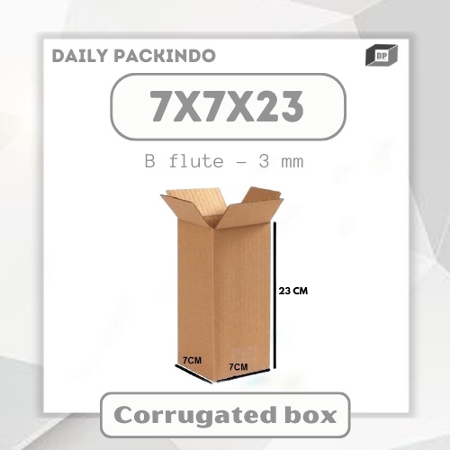 

Kardus/Dus/Corrugated/Packing Ukuran 7X7X23 Cm Standing Box Botol Tumbler Dll