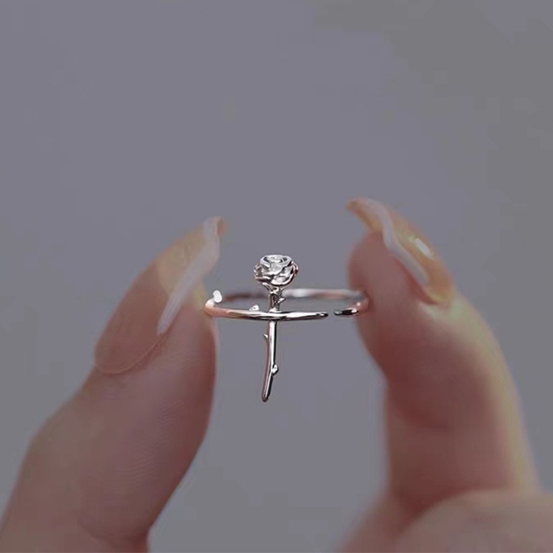 Cincin Sterling Silver 925 Model Terbuka Warna Permen Untuk Wanita