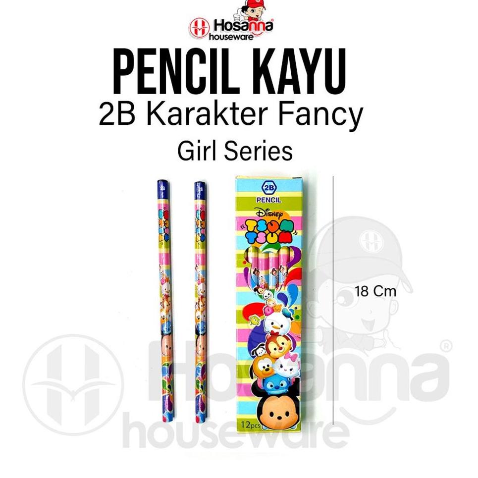 

↑ 12pcs Pensil Kayu 2B Karakter / Pencil Kayu Karakter ௹