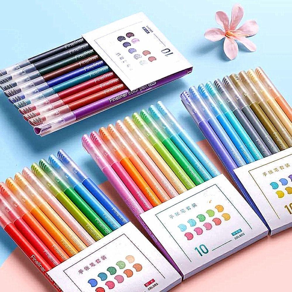 Top 9PCS/Set Stabilo Pen Set Good-looking Perlengkapan Kantor Sekolah Menggambar Alat Tulis Perawatan Mata Kunci Poin Spidol