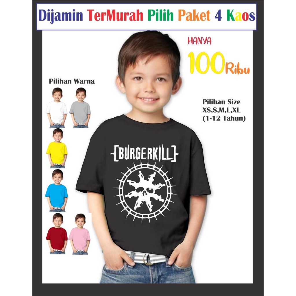 Kaos Anak Band BURGERKILL metal rock | t shirt laki-laki perempuan cowok cewek premium murah | KAOS 