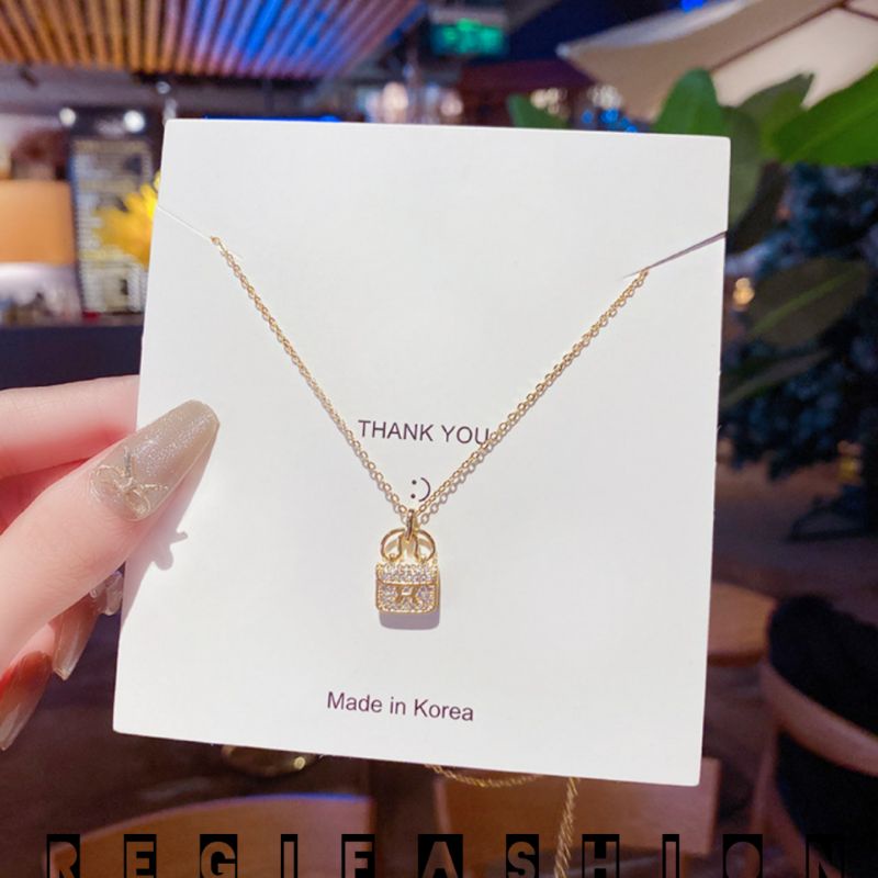 KALUNG TITANIUM WANITA LIONTIN TAS KALUNG WANITA KOREA MODEL TERBARU