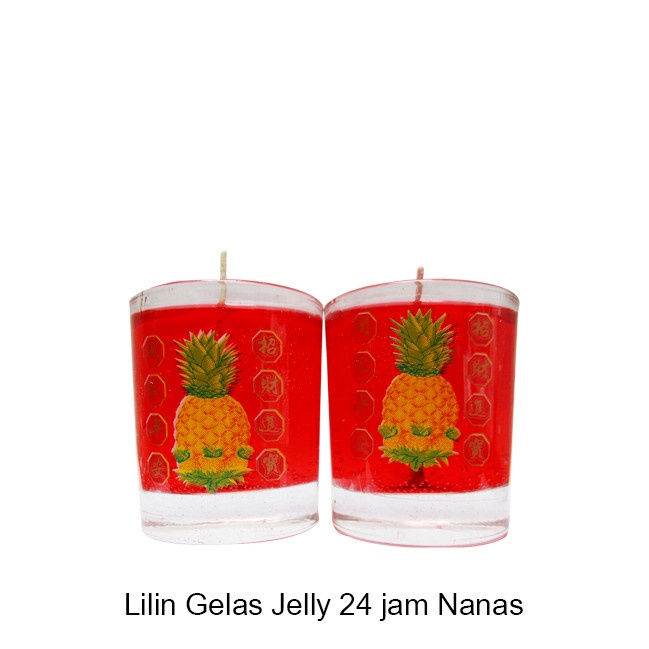 Lilin puja sembahyang Gelas Jelly 24 jam Nanas