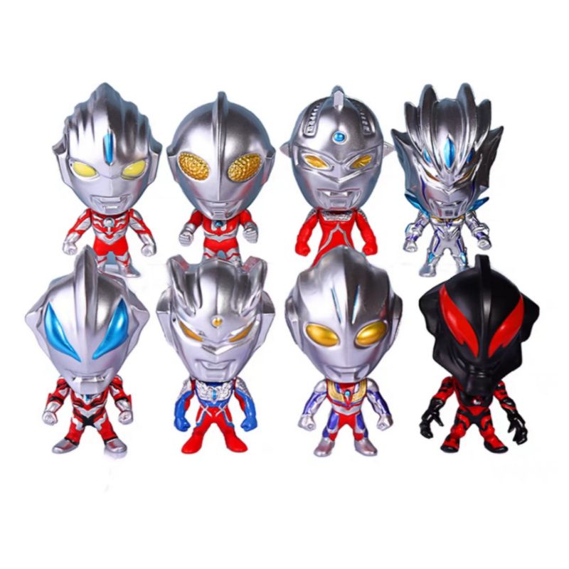 Mainan Figure Egg Ultraman Set Egg Surprise Zero Belial Miniatur Topper