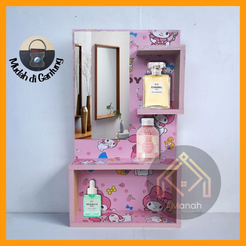 [COD] RAK KOSMETIK TATAKAN C KOTAK RAK HIAS GANTUNG TOLET TERMURAH