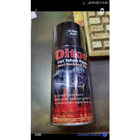 cat semprot diton tahan panas black