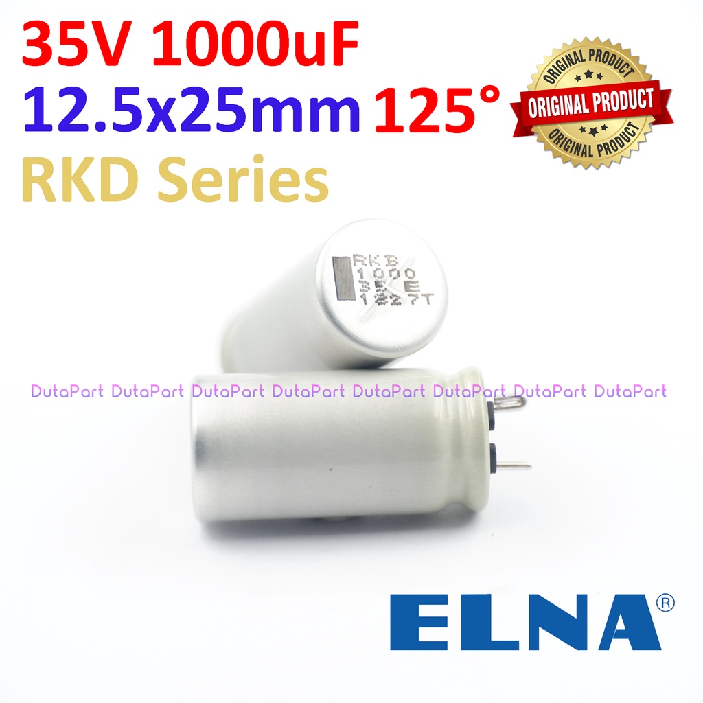 35V 1000uF ORIGINAL ELNA RKD Series Kapasitor Capasitor Elko Elco