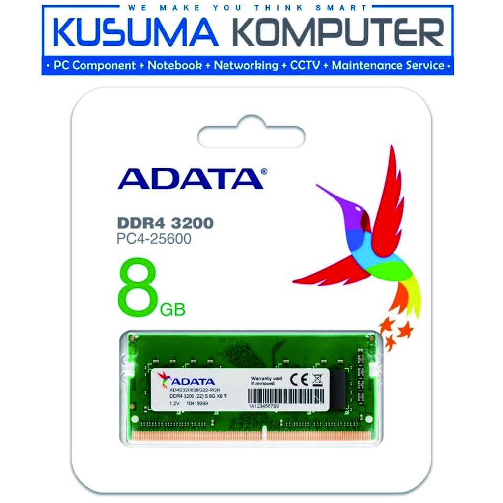 Adata Ram Sodimm Laptop 8GB 3200 DDR4