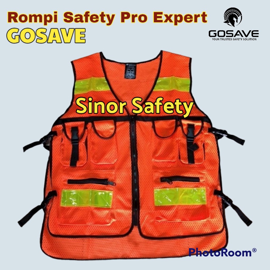 ROMPI SAFETY 6 KANTONG PRO EXPERT SAFETY VEST SCOTLIGHT JARING
