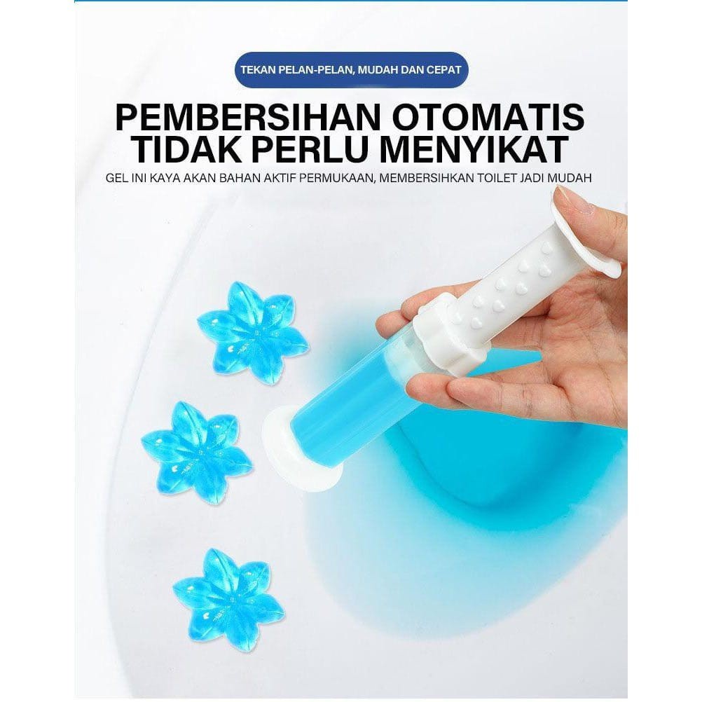 Toilet Cleaner Gel / Pengharum Toilet Gel Motif Bunga Anti Bau