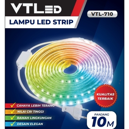 Lampu Selang RGB / Lampu Natal / Led Strip / Lampu Selang Warna Warni VTL