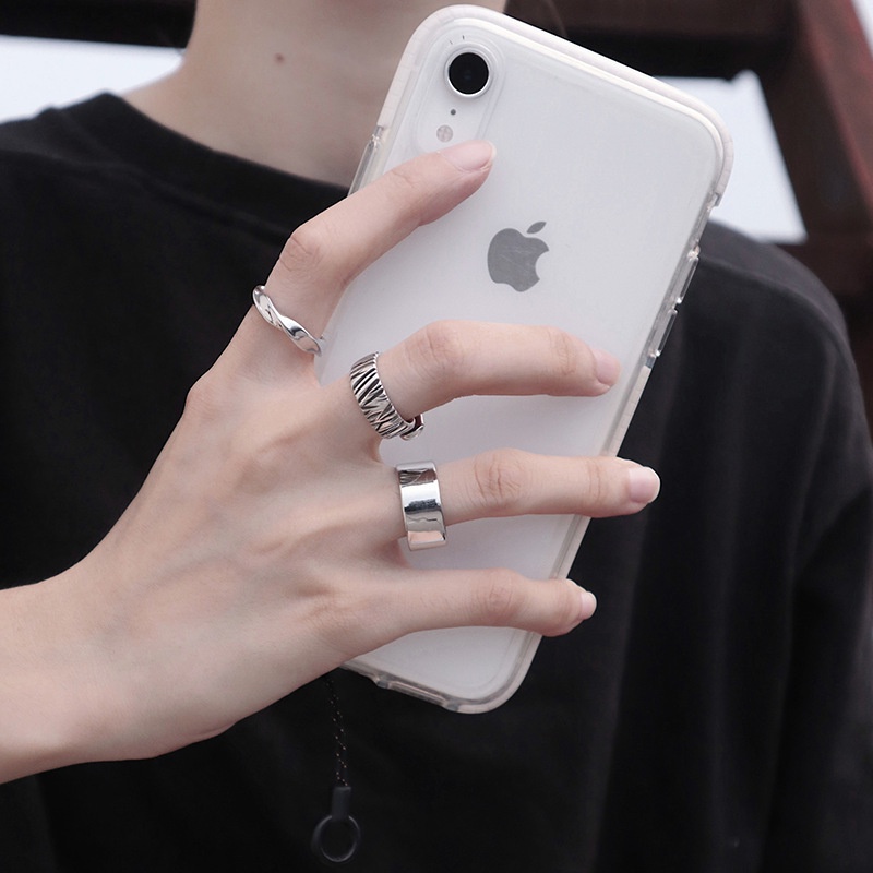 Cincin Jari Telunjuk Model Terbuka Gaya retro Jepang Dan Korea Untuk Pria