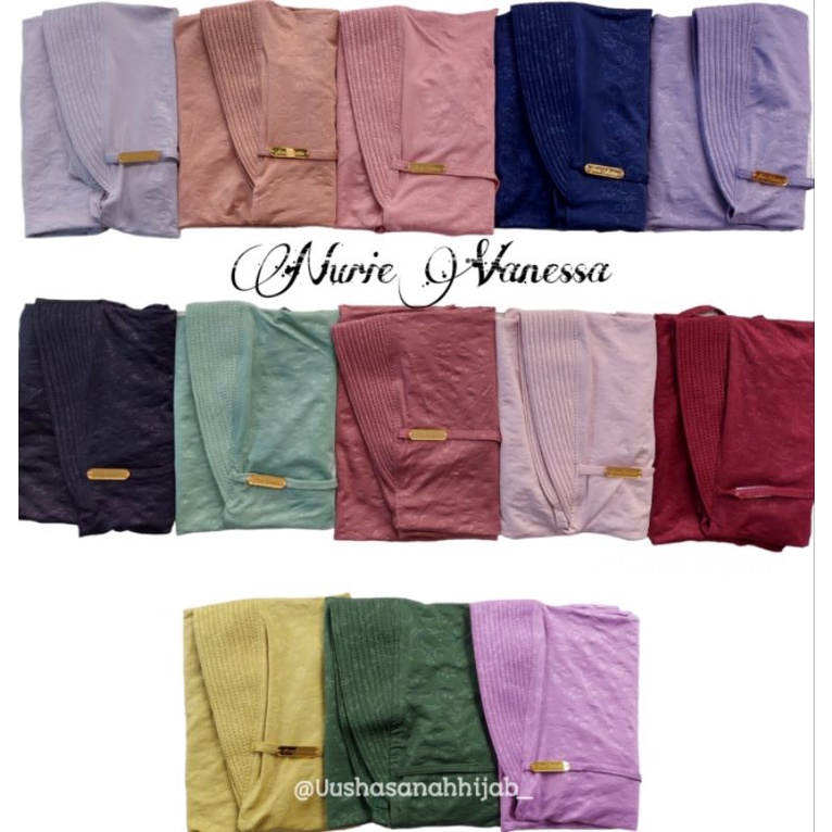 [Ori Nurie] VANESSA ••hijab instan pet tali••hijab instan jersey embos