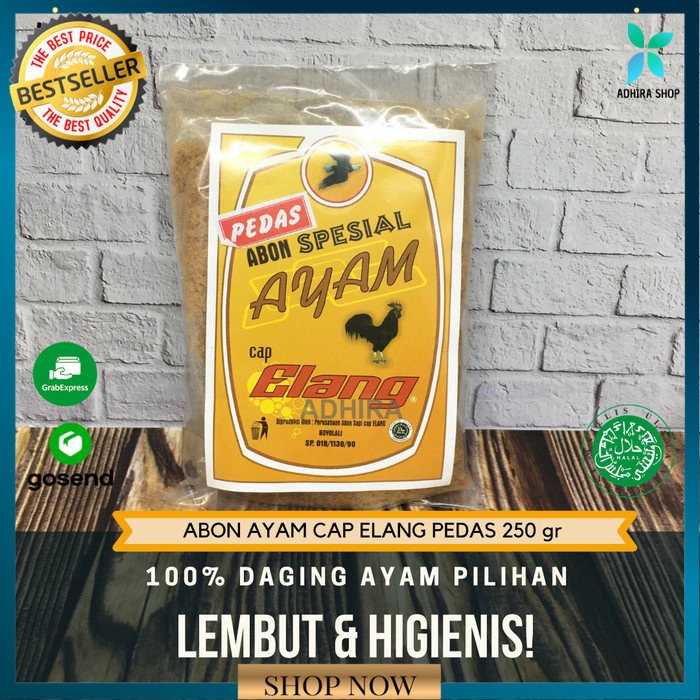 

Abon Spesial Ayam Super Cap Eang Pedas Enak dan Gurih 250 gr