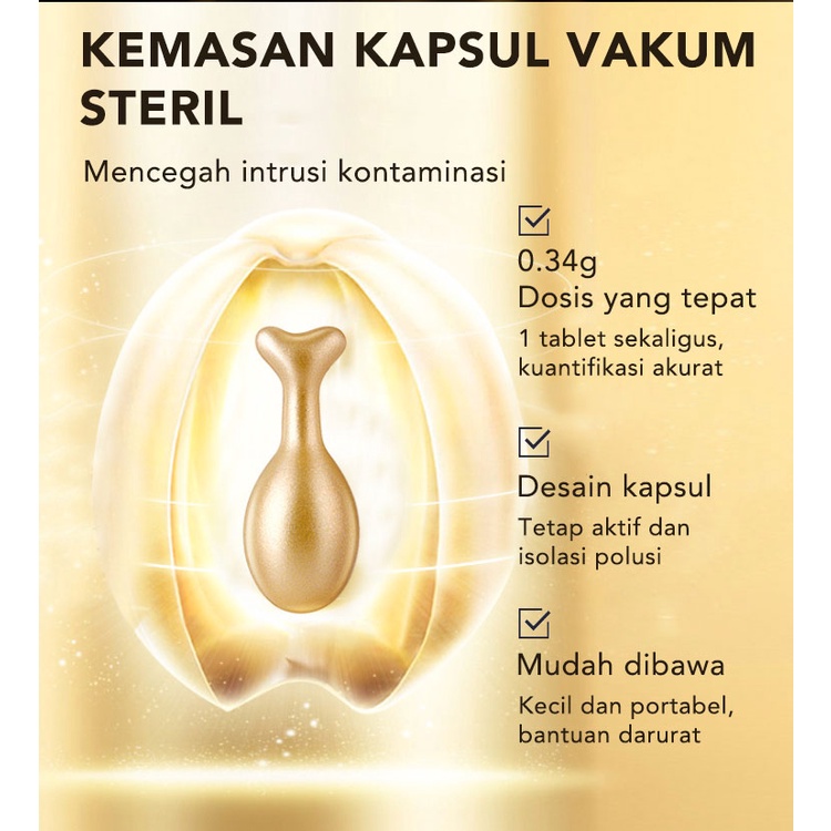 30 Pcs Fullerene Plasenta Wajah Kapsul Waktu Esensi Anti Kerut Anti Penuaan Whitening Firming