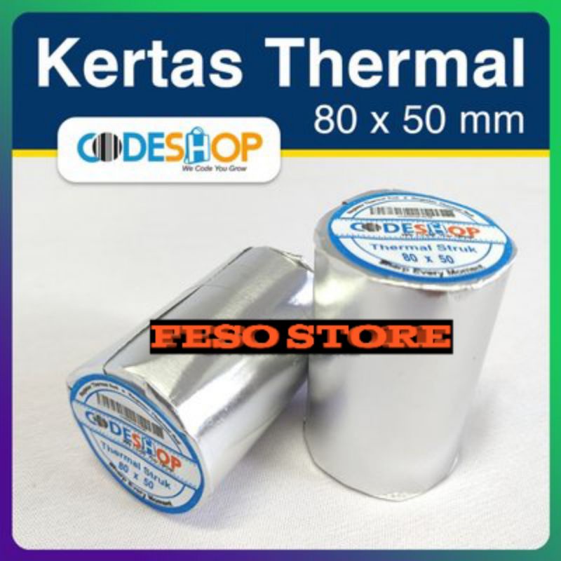 

KERTAS THERMAL SUPPLIES PRINTER BLUETOOTH UKURAN 80x50mm