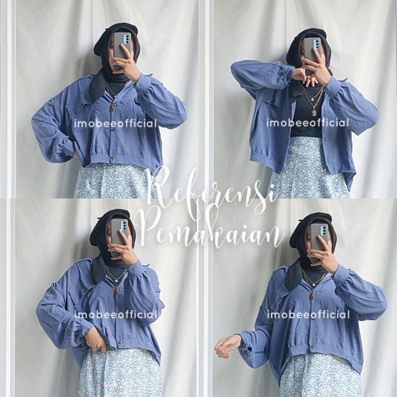 VELOVE KEMEJA CRINKLE OVERSIZE // BLOUSE JAKET BALON