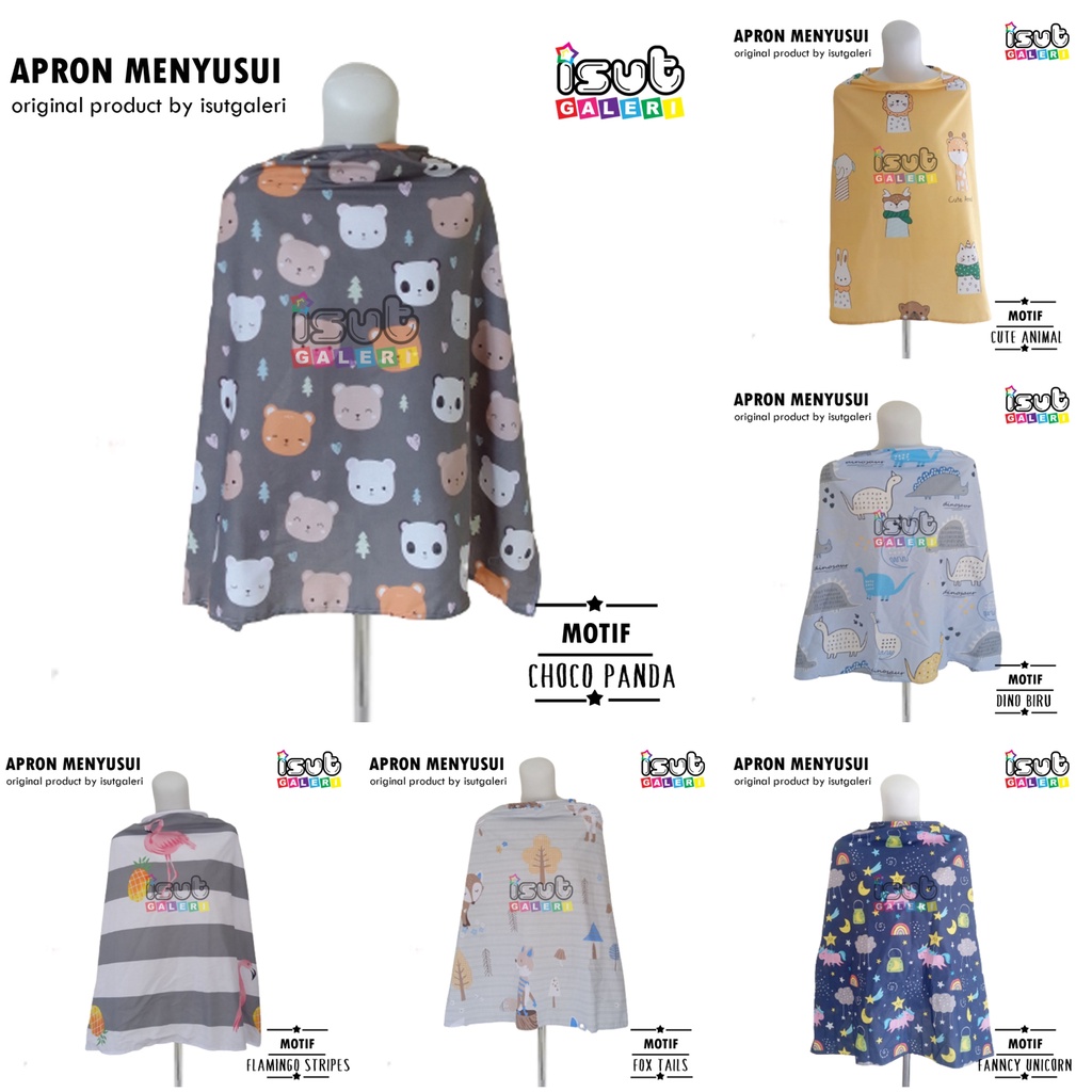 Celemek Apron Menyusui Bayi / cover ASI baju penutup menyusui MPASI susu bayi