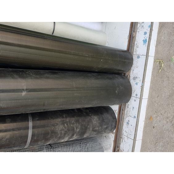 Fiber tutup pagar tebal 1,2 mm tinggi 1 meter fiber motif garis hitam