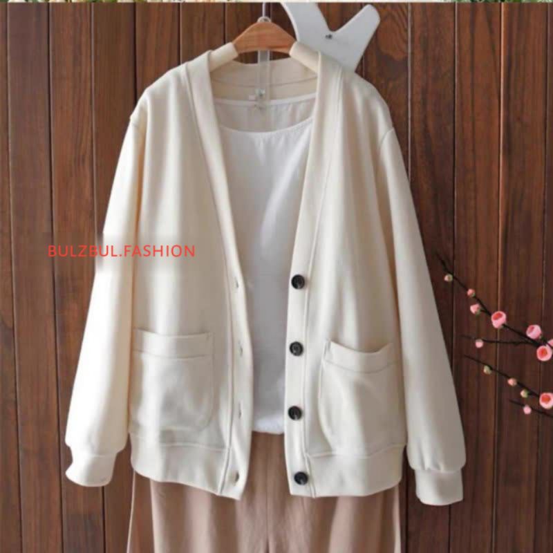 OUTER SWEATER WANITA,OUTER CARDIGAN FLEECEE