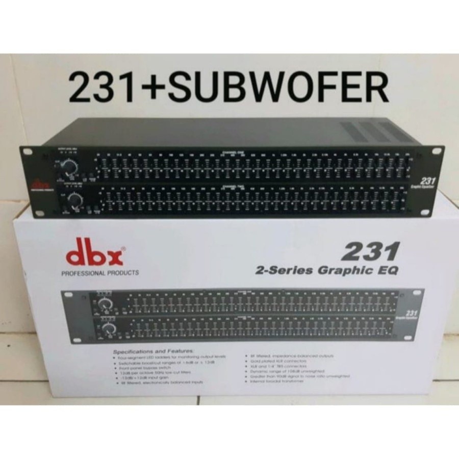 EQUALIZER DBX231 DBX 231 PLUS SUBWOOFER TERBAIK EKUALISER SUB OUTPUT