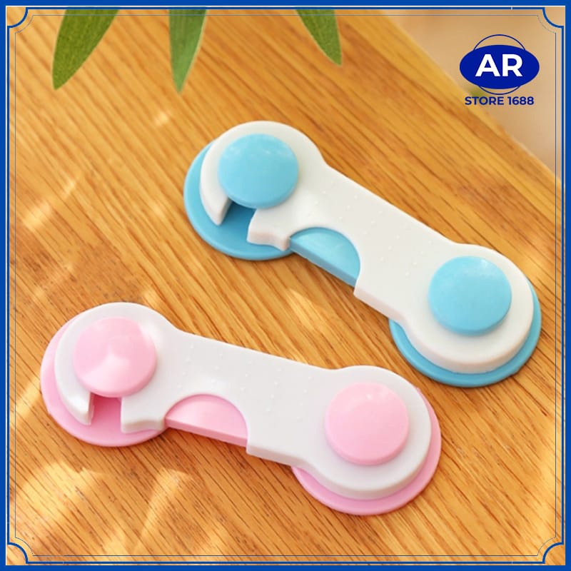 AR-KUNCI PENGAMAN LACI LEMARI KULKAS / PENGAMAN PINTU KULKAS LEMARI / 3M ADHESIVE CHILD LOCK / BABY SAFETY LOCK