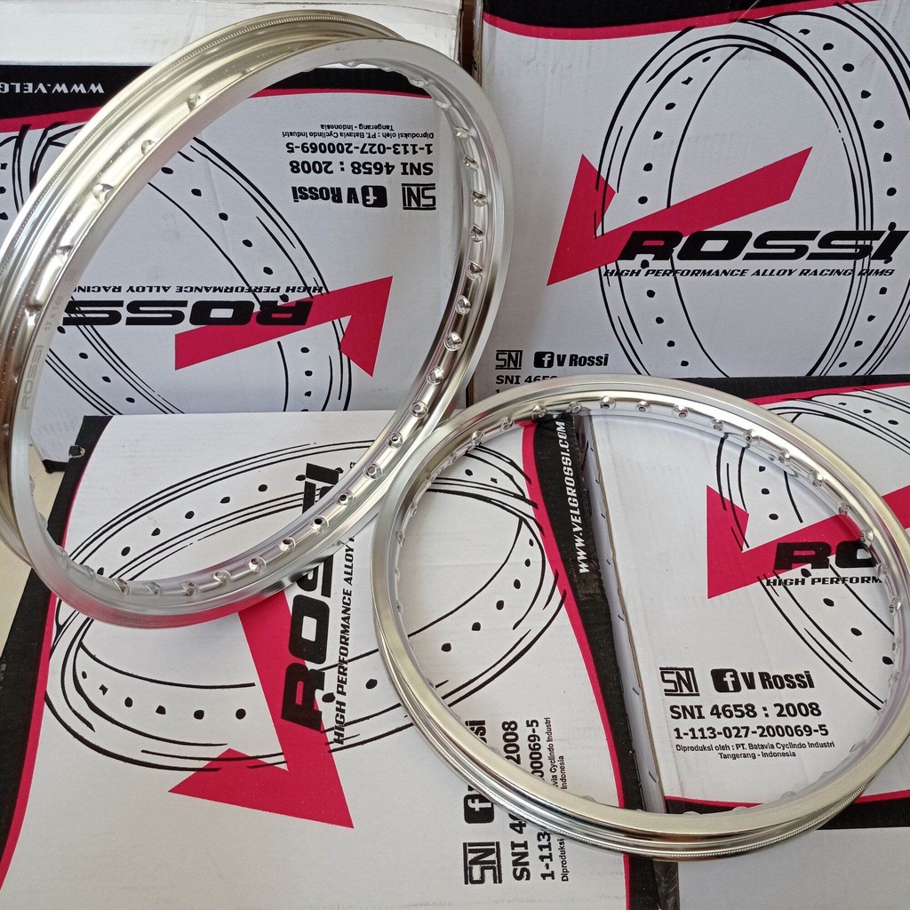 Velg Ring 17 Rossi SILVER sepasang Cocok Semua Motor - Velg Rossi SNI original warna Silver