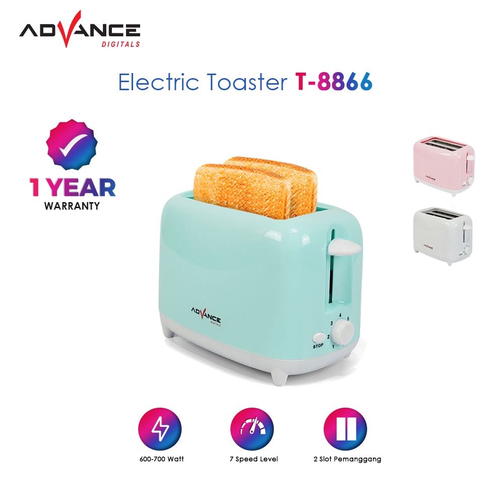 ADVANCE Toaster Pangganan Roti T-8866 | Garansi Resmi Advance 1 Tahun