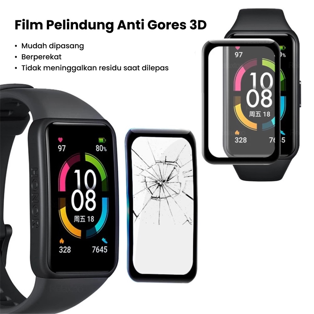 Anti Gores Huawei Band 6 7 / 3D Screen Protector Huawei Band/ Honor Band 6 Protective Film Hydrogel