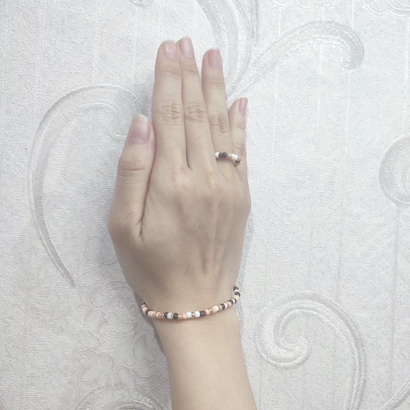 Cincin Beads Thematic Elastis Korean Fashion Ring Elastic