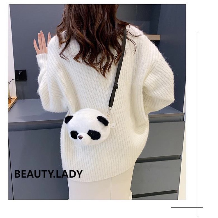 BAO066 Tas boneka mewah tas panda lucu baru Tas Anak Tas HP Tas Perempuan Hadiah ulang tahun