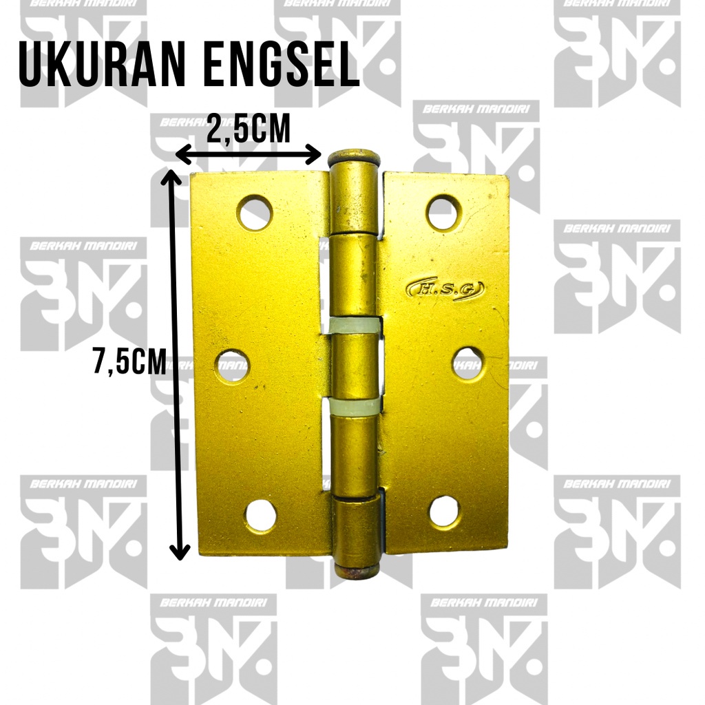 Engsel Pintu/Jendela Gold Tebal 3 inch khusus pintu rumah besar engsel pintu baut 3 Berkualitas Kuat Ekonomis Harga Per 1 Pasang