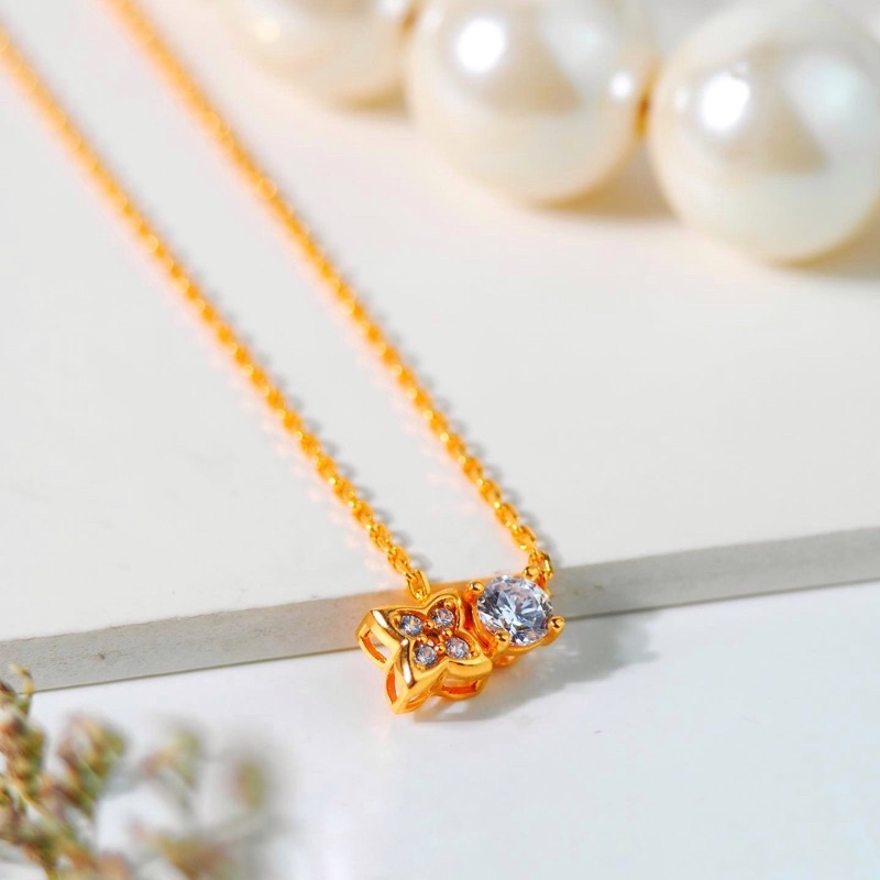 Rantai Emas Trixie Solitaire Clover - Toko Emas Gadjah