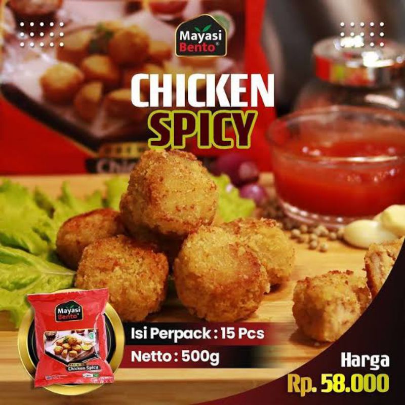 

Chicken Spicy Mayasi Bento Frozen Food Spicy Chicken Mayasi Bento 500g