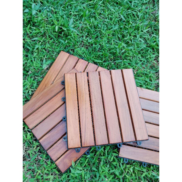 lantai kayu jati ubin kayu/decking tile bongkar pasang