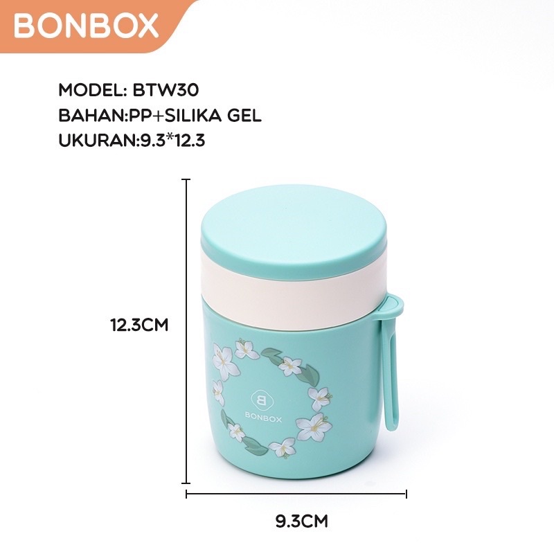 BONBOX BTW30 &amp; BTW20 Kotak Makan Plastik Sekat 2 Multifungsi Lunch Box Susun Microwaveable Food Grade Material