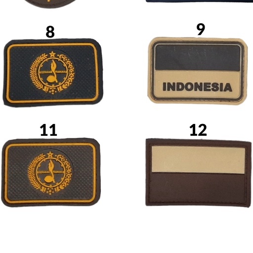 Patch Rubber Logo Pramuka Logo Scout Bendera Cokelat Velcro