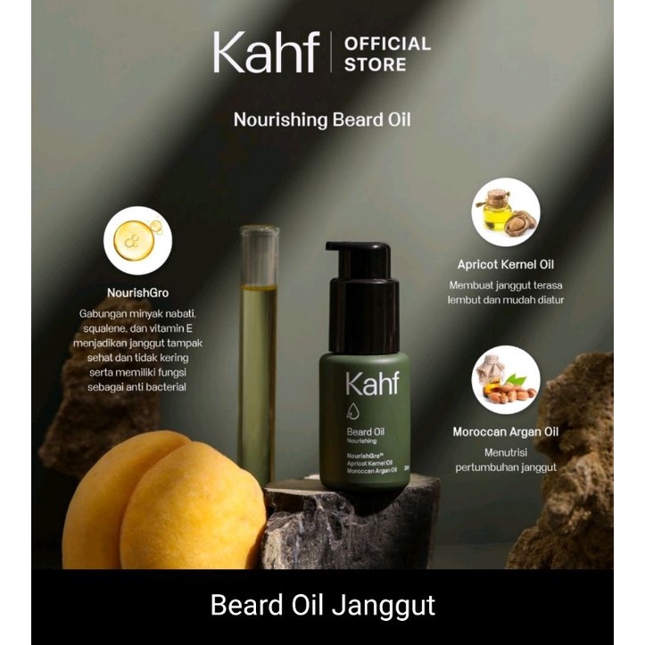 Kahf Hair Serum 30 Ml &amp; Advancing Beard Serum Penumbuh Jenggot dan Rambut