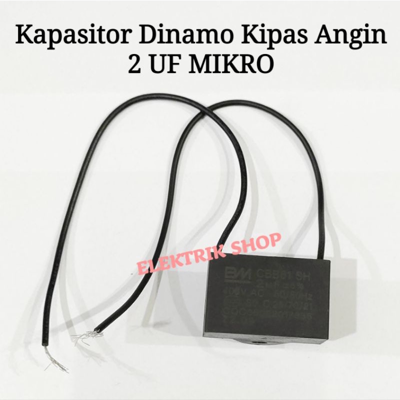 KAPASITOR UNTUK DINAMO KIPAS ANGIN 2 UF MIKRO / KAPASITOR KIPAS ANGIN 2UF MICRO