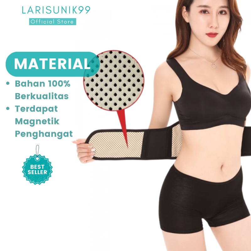Sabuk Terapi Pemanas Pinggang Tourmaline magnet  Pinggang Hilang Sakit Pinggang Pegal Saraf Kejepit