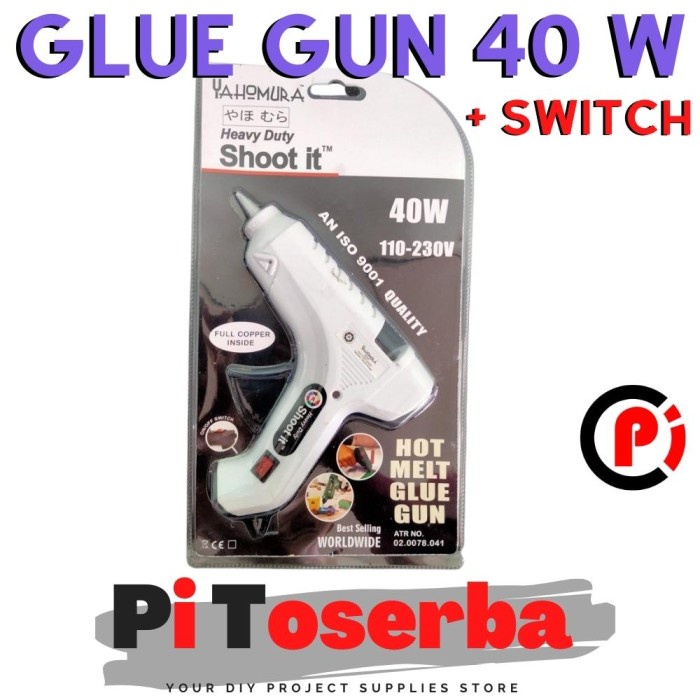 Glue Gun 40w Lem Tembak Alat Lem Glue 40 Watt Plus Saklar Full Copper