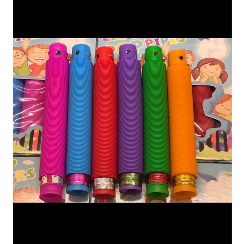 Mainan Viral CEV Light Up Pop Tubes Pop Pipes Mainan Lampu Stick Pipa Selang Fidget Toy - Mainan Viral 2022 - POPLED Selang LED