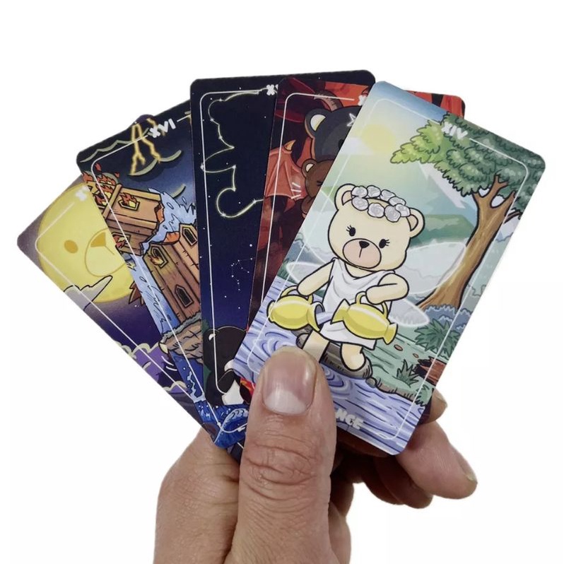 Teddy Tarot 9.8x5.7cm kemasan kaleng include guide paper