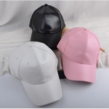 Topi Baseball Bahan Kulit PU Gaya vintage Untuk Pria Dan Wanita