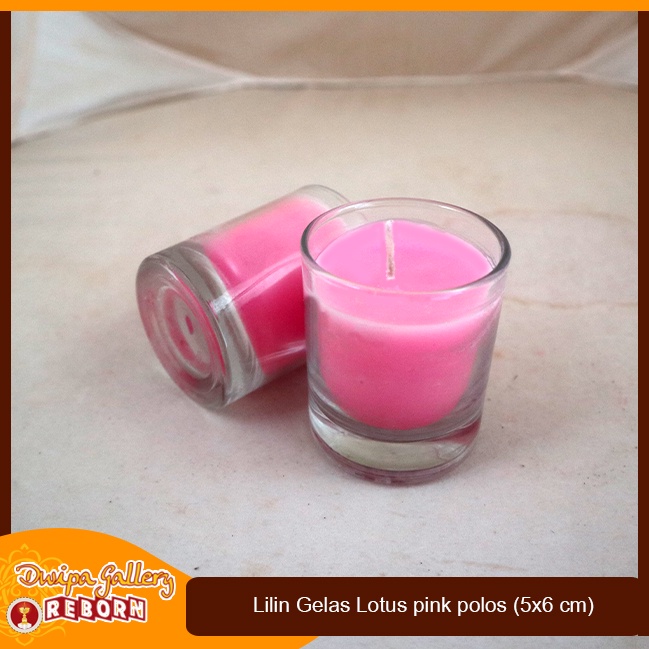 Lilin Stearin Candle Warna Pink Gelas Cafe Resto Hotel Spa Serbaguna