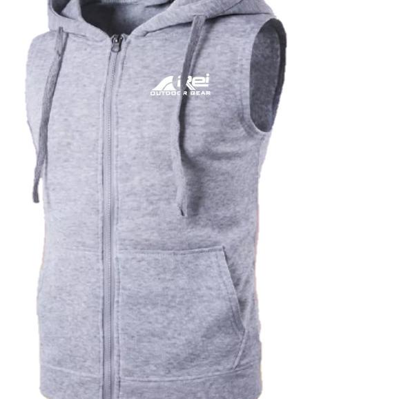 Rompi Pria Hoodie vest Rei outdor - Hitam, M